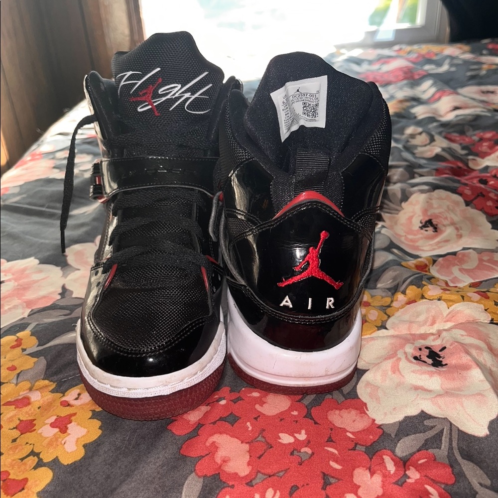 Red and black Jordan’s